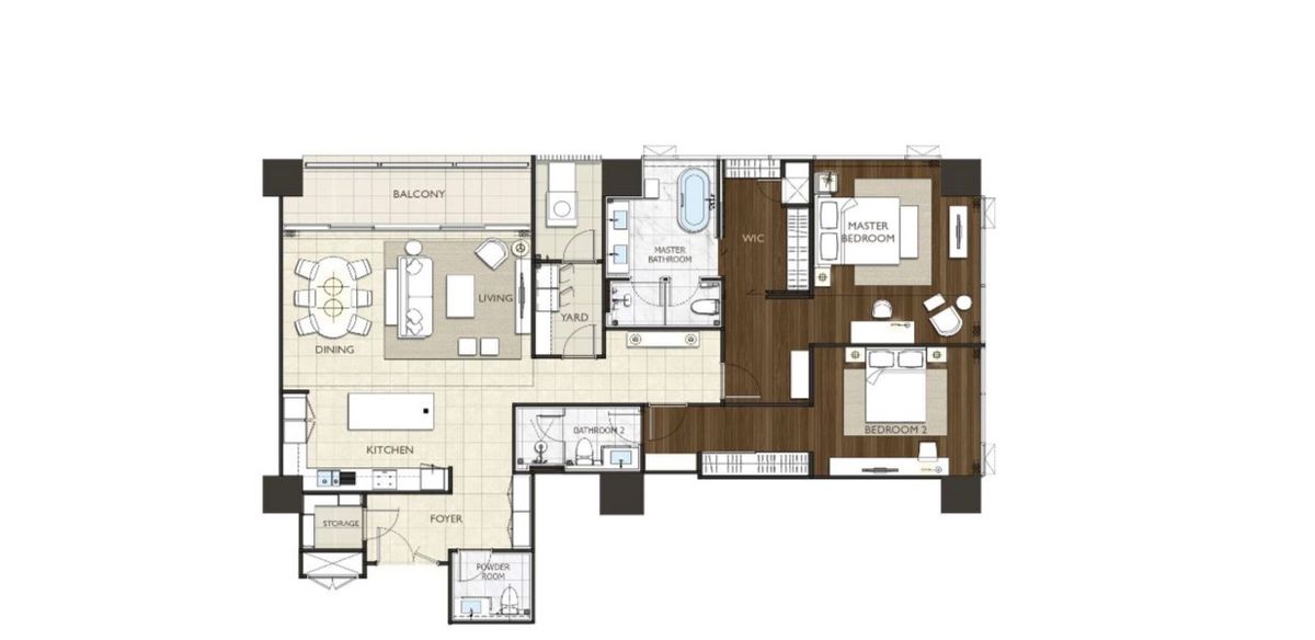 The Residences at Sindhorn Kempinski, 2 bed condo in Wireless, Bangkok — photo 14